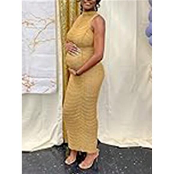 Women's Sexy Elegant Rhinestone Sleeveless Complete Mesh - Picture 8 of 11